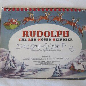 rare 1950 Maxton Pop-up Book: Rudolph the Red Nosed Reindeer